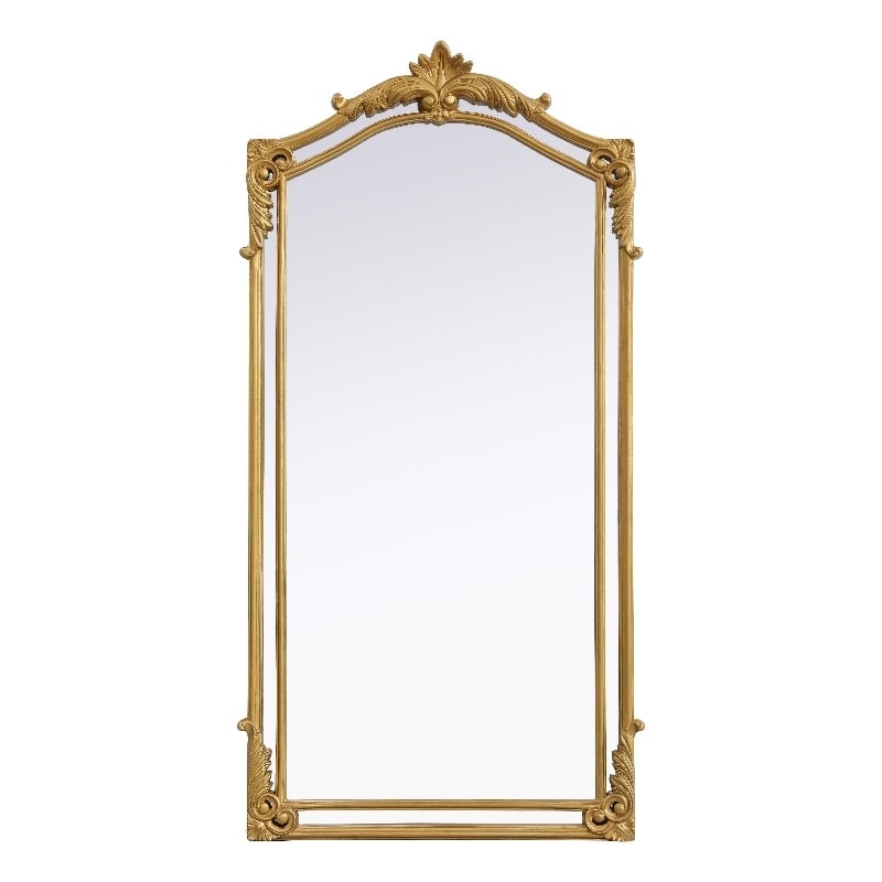 Elegant Kitchen And Bath Madeline 33.5X66 Traditional Mirror in Gold Leaf
