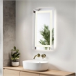 Elegant Kitchen And Bath Riven 30X18 Led Mirror in Silver