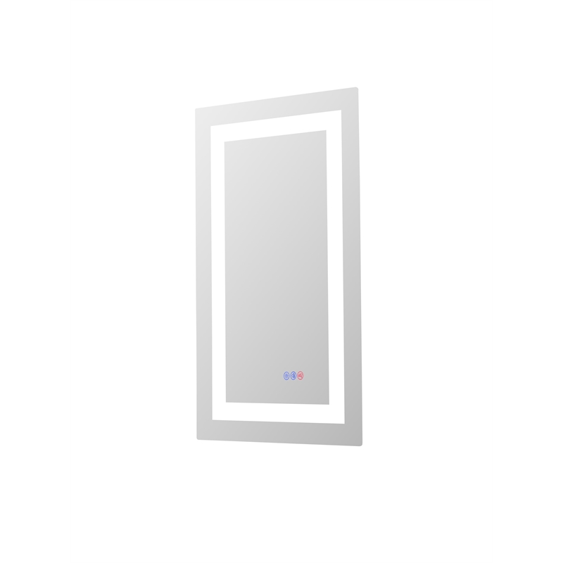 Elegant Kitchen And Bath Riven 30X18 Led Mirror in Silver