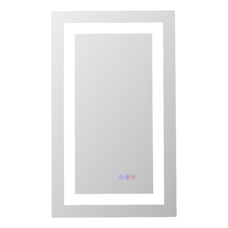 Elegant Kitchen And Bath Riven 30X18 Led Mirror in Silver