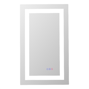 Elegant Kitchen And Bath Riven 30X18 Led Mirror in Silver