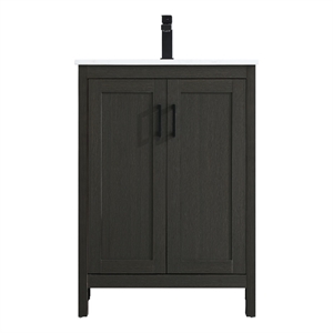 Elegant Kitchen And Bath Finnley 24&quot Single Bathroom Vanity in Mocha Brown