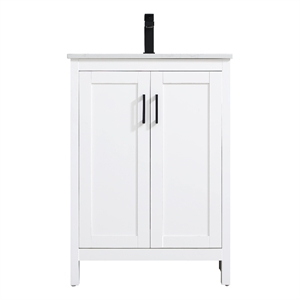 Elegant Kitchen And Bath Finnley 24&quot Single Bathroom Vanity in White