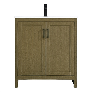 Elegant Kitchen And Bath Finnley 30&quot Single Bathroom Vanity in Chestnut Brown
