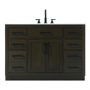 Elegant Kitchen And Bath Alden 48&quot Single Bathroom Vanity in Mocha Brown