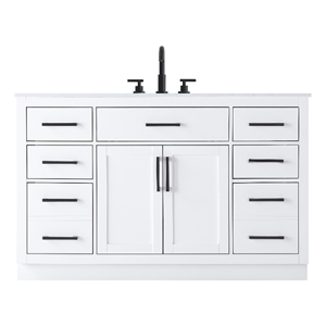 Elegant Kitchen And Bath Alden 54&quot Single Bathroom Vanity in White