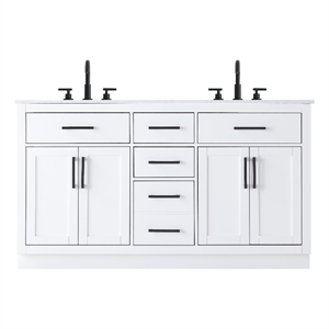 Elegant Kitchen And Bath Alden 60&quot Double Bathroom Vanity in White