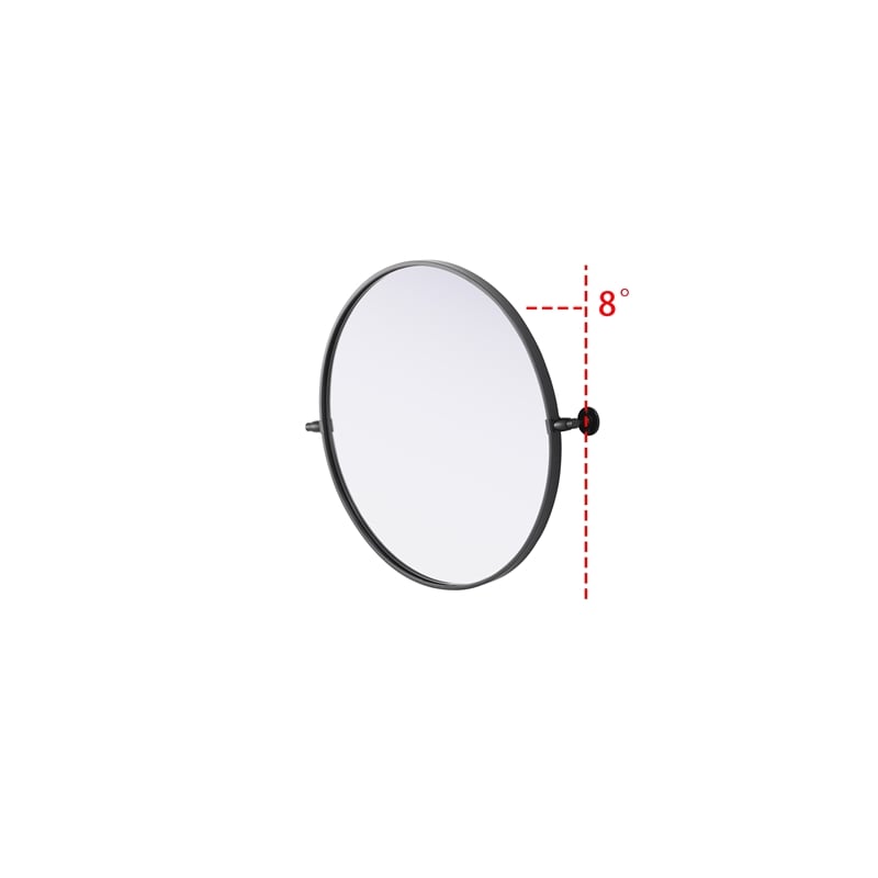 Elegant Kitchen And Bath Amoura 24X24 Pivot Mirror in Black