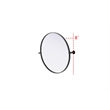 Elegant Kitchen And Bath Amoura 24X24 Pivot Mirror in Black