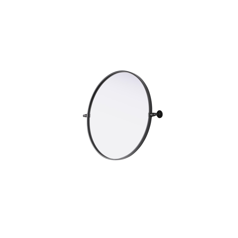 Elegant Kitchen And Bath Amoura 24X24 Pivot Mirror in Black