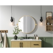 Elegant Kitchen And Bath Amoura 24X24 Pivot Mirror in Brass