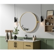 Elegant Kitchen And Bath Amoura 24X24 Pivot Mirror in Brass