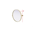 Elegant Kitchen And Bath Amoura 24X24 Pivot Mirror in Brass