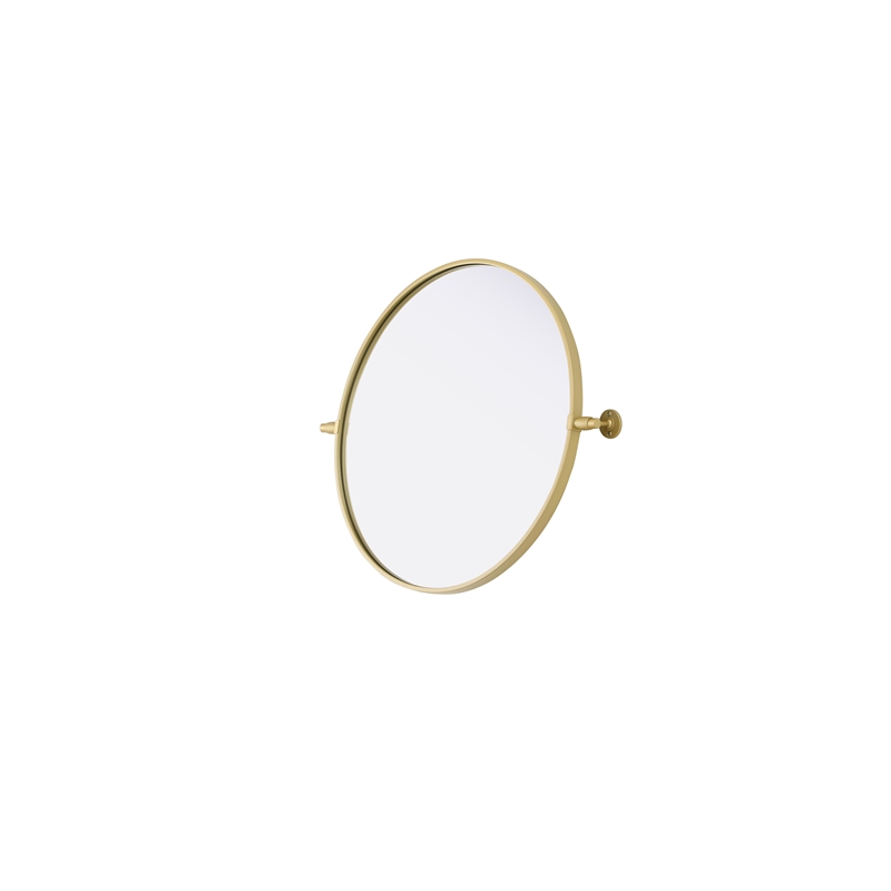 Elegant Kitchen And Bath Amoura 24X24 Pivot Mirror in Brass