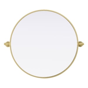 Elegant Kitchen And Bath Amoura 24X24 Pivot Mirror in Brass