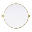 Elegant Kitchen And Bath Amoura 24X24 Pivot Mirror in Brass