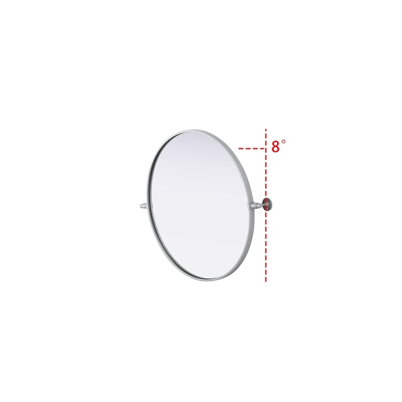 Elegant Kitchen And Bath Amoura 24X24 Pivot Mirror in Silver