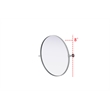 Elegant Kitchen And Bath Amoura 24X24 Pivot Mirror in Silver