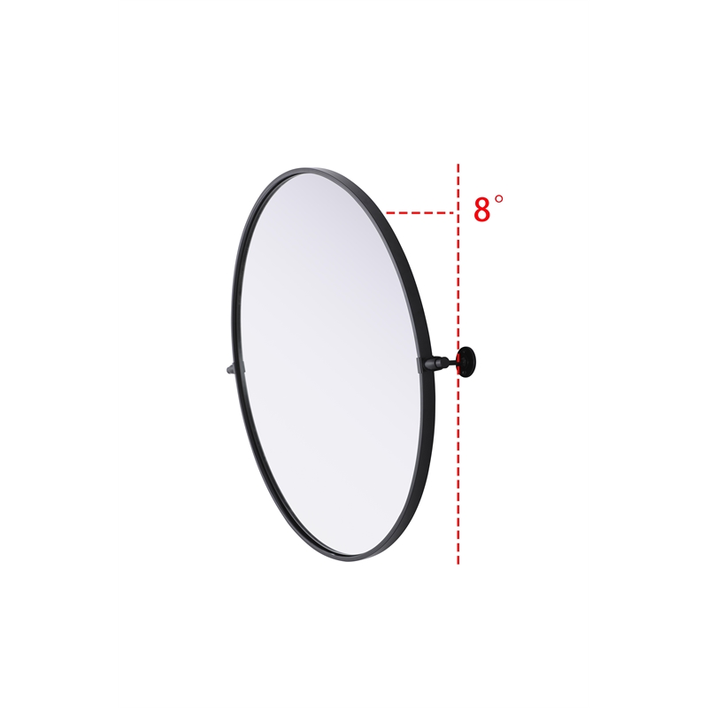 Elegant Kitchen And Bath Amoura 30X30 Pivot Mirror in Black