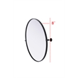 Elegant Kitchen And Bath Amoura 30X30 Pivot Mirror in Black