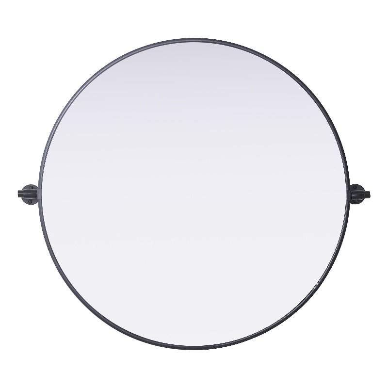 Elegant Kitchen And Bath Amoura 30X30 Pivot Mirror in Black