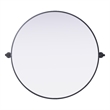 Elegant Kitchen And Bath Amoura 30X30 Pivot Mirror in Black