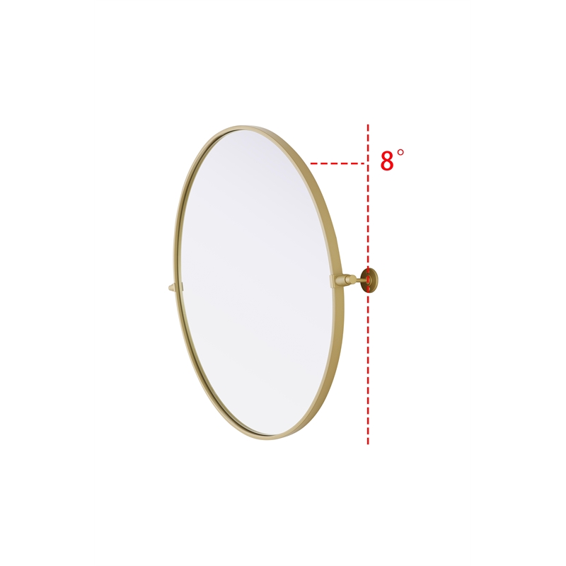 Elegant Kitchen And Bath Amoura 30X30 Pivot Mirror in Brass