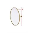 Elegant Kitchen And Bath Amoura 30X30 Pivot Mirror in Brass