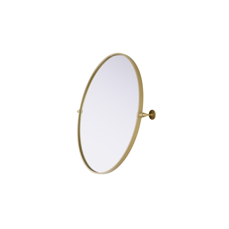 Elegant Kitchen And Bath Amoura 30X30 Pivot Mirror in Brass