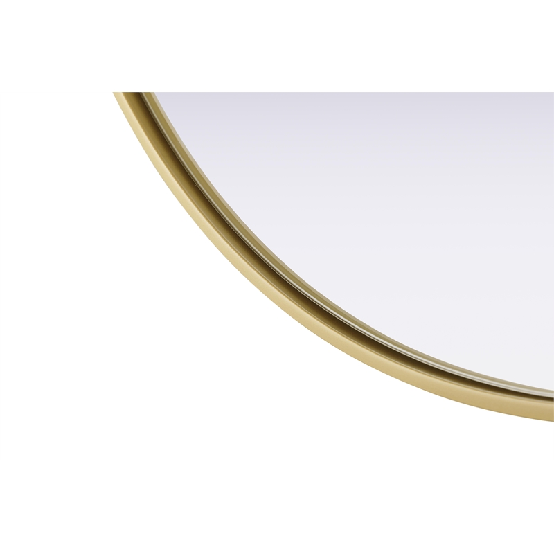 Elegant Kitchen And Bath Amoura 30X30 Pivot Mirror in Brass
