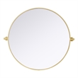Elegant Kitchen And Bath Amoura 30X30 Pivot Mirror in Brass