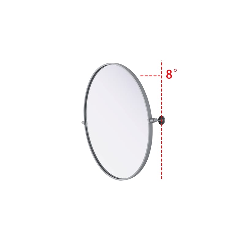Elegant Kitchen And Bath Amoura 30X30 Pivot Mirror in Silver