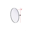 Elegant Kitchen And Bath Amoura 30X30 Pivot Mirror in Silver
