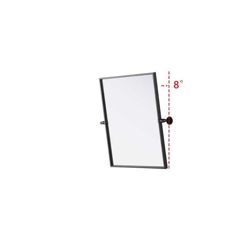 Elegant Kitchen And Bath Amoura 20X24 Pivot Mirror in Black