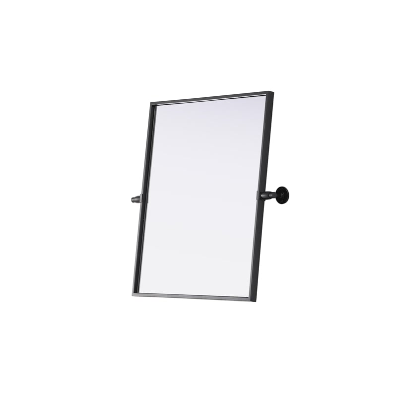 Elegant Kitchen And Bath Amoura 20X24 Pivot Mirror in Black