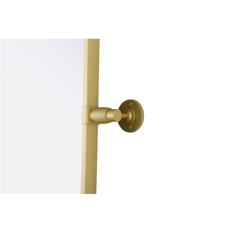 Elegant Kitchen And Bath Amoura 20X24 Pivot Mirror in Brass