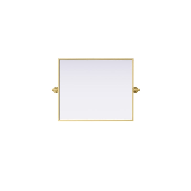 Elegant Kitchen And Bath Amoura 20X24 Pivot Mirror in Brass