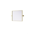 Elegant Kitchen And Bath Amoura 20X24 Pivot Mirror in Brass