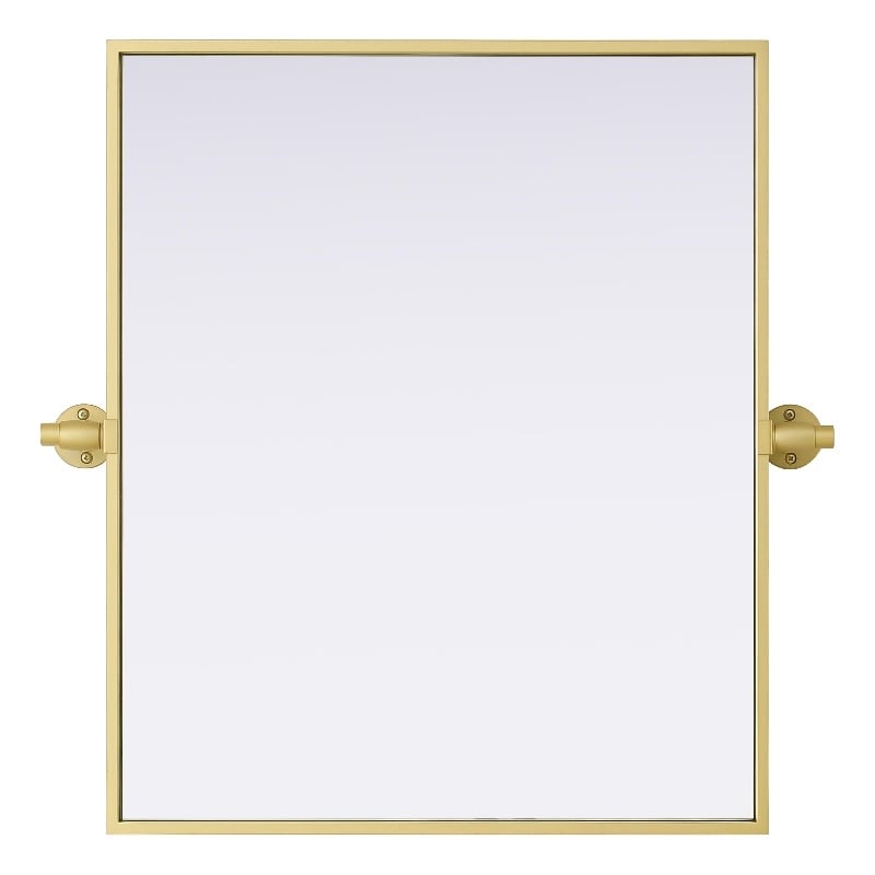 Elegant Kitchen And Bath Amoura 20X24 Pivot Mirror in Brass