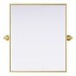 Elegant Kitchen And Bath Amoura 20X24 Pivot Mirror in Brass