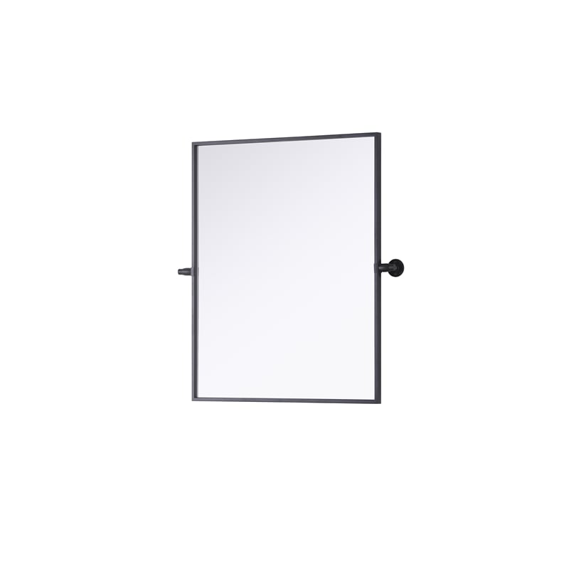 Elegant Kitchen And Bath Amoura 24X30 Pivot Mirror in Black