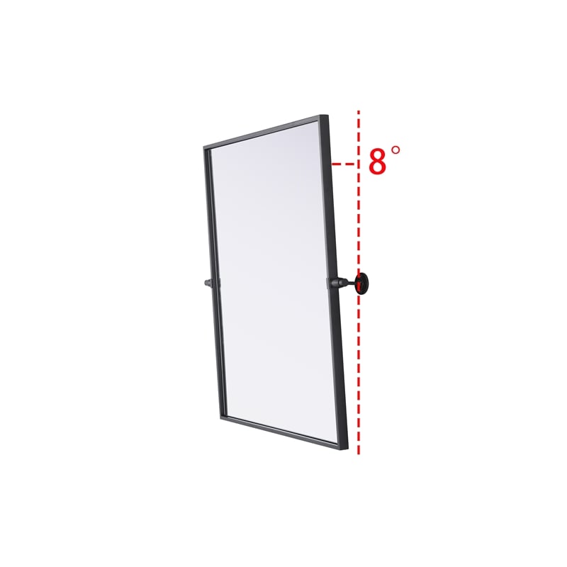 Elegant Kitchen And Bath Amoura 24X30 Pivot Mirror in Black