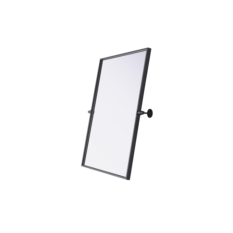 Elegant Kitchen And Bath Amoura 24X30 Pivot Mirror in Black