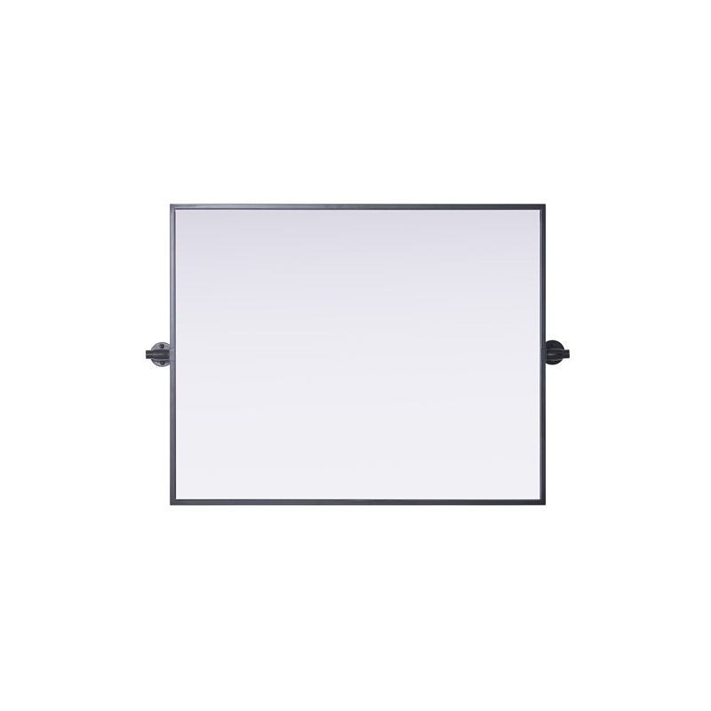 Elegant Kitchen And Bath Amoura 24X30 Pivot Mirror in Black