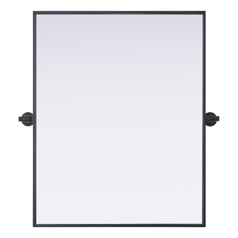 Elegant Kitchen And Bath Amoura 24X30 Pivot Mirror in Black