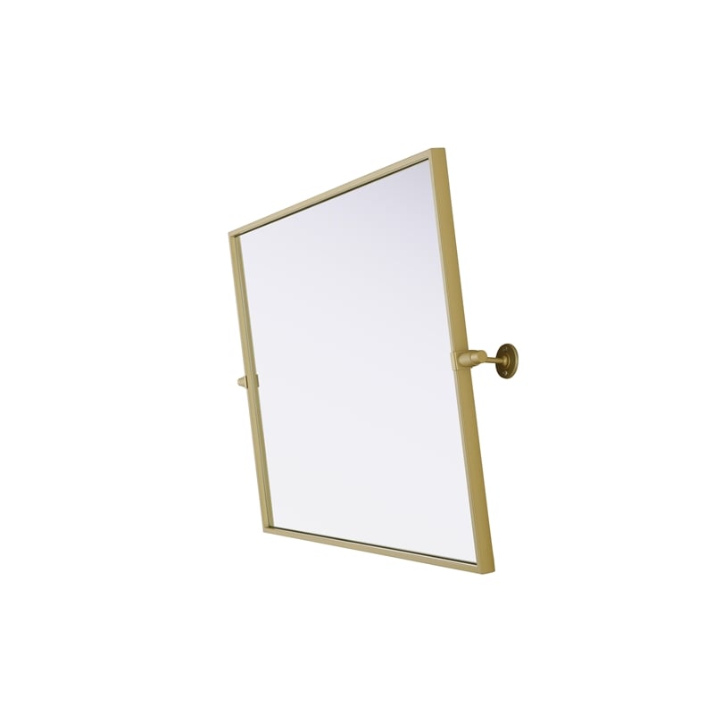 Elegant Kitchen And Bath Amoura 24X30 Pivot Mirror in Brass