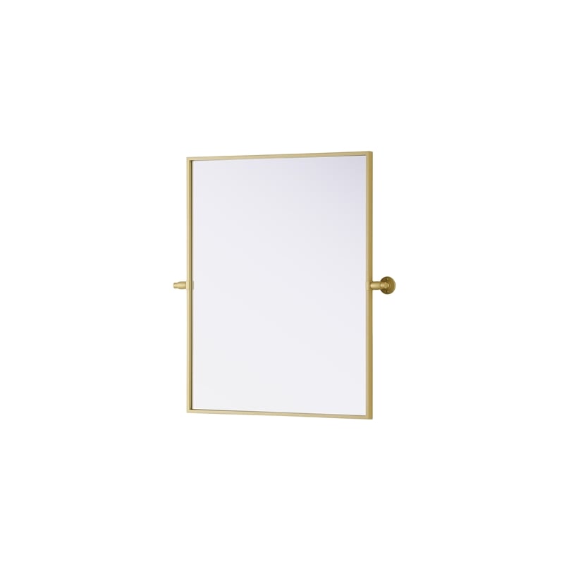Elegant Kitchen And Bath Amoura 24X30 Pivot Mirror in Brass