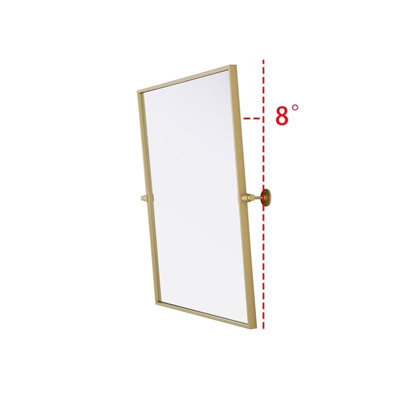 Elegant Kitchen And Bath Amoura 24X30 Pivot Mirror in Brass