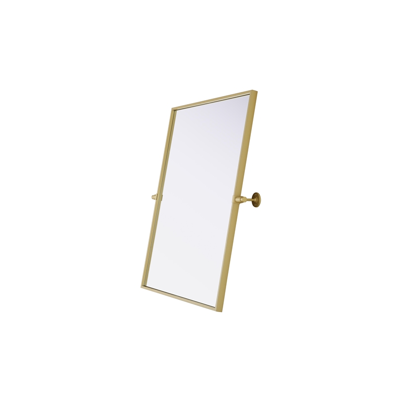 Elegant Kitchen And Bath Amoura 24X30 Pivot Mirror in Brass