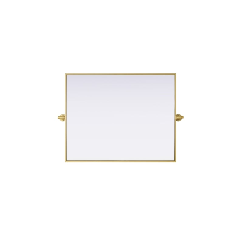 Elegant Kitchen And Bath Amoura 24X30 Pivot Mirror in Brass